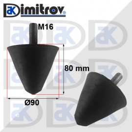 Антивибрационен тампон М16 х Ø90 х 80 mm